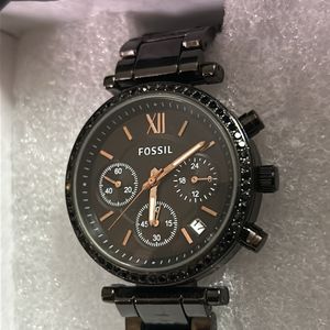 FOSSIL Ladies Black & Gold Watch (COD Available)