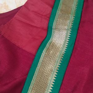 Beautiful saree. soft fabrics.small border.unused.