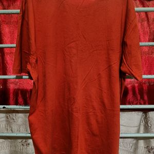 men t-shirt cotton rust colour