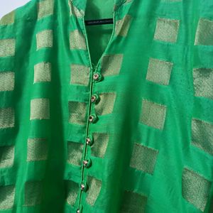 Kurta Top For Women Fluorescent Green Coloured