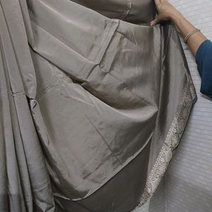 Beautiful Grey 🩶 Silk Saree Without Blouse