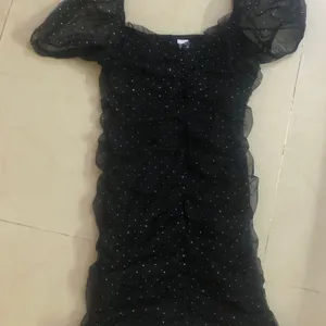 Rhinestone Black H&M Dress