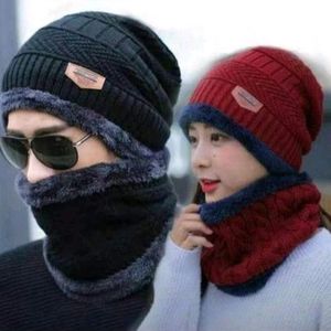 Woolen Cap With Muffler Set (Colors Available )