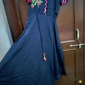 Navy Blue Gawn Kurti