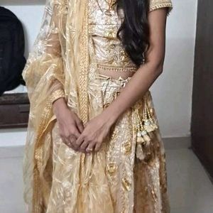 Lehenga Golden