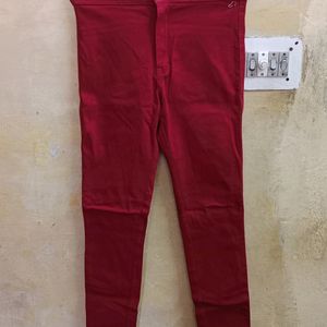 FOREVER 21 Women's Red Pant