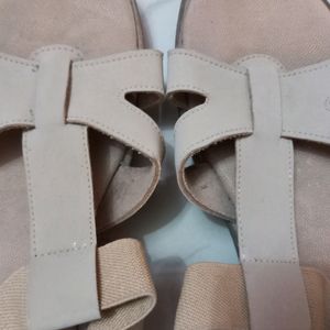 Nude Block Heel Sandals