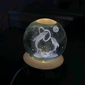 3D Dolphin Crystal Ball Night Lamp 🏮