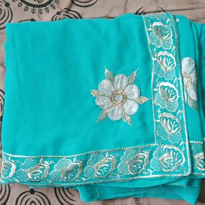 good looking embroidery work saree