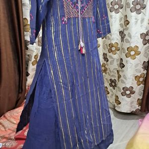 2 Piece Kurta - Navy Blue