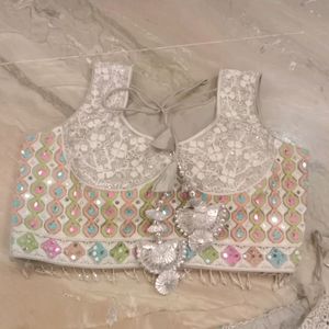 Women Lehenga Choli Mirror Or Embroidery Work