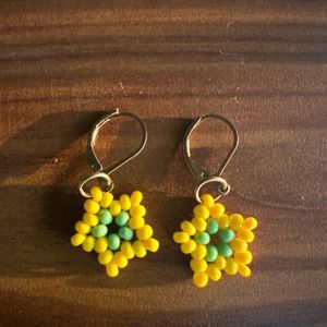 New Handmade Yellow Earrings