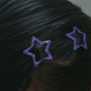 Star Shaped Clips . Pair Of 2