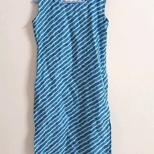 Blue Straight Kurti