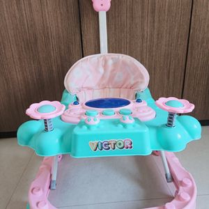 Baby Walker (Light Pink & Sea Green)