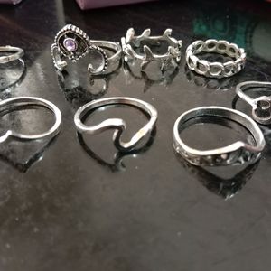 Silver Plated Oxidised Rings