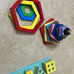 3 Puzzle Sets - Stackers