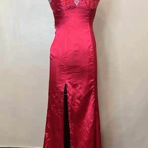 Red Satin Gown