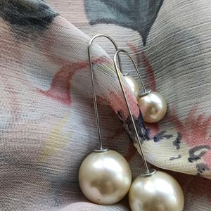 White Pearl Stud Earrings