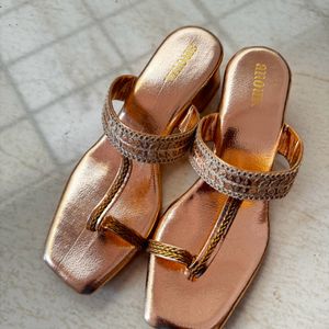 Rose gold Block Heel