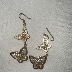 Butterfly Shape Diamond Earrings