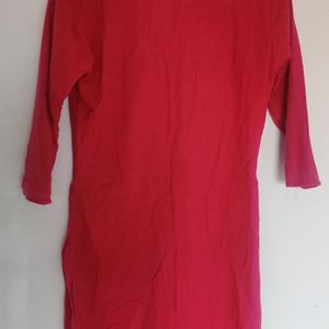 Dark pink Stylish Cotton Kurta