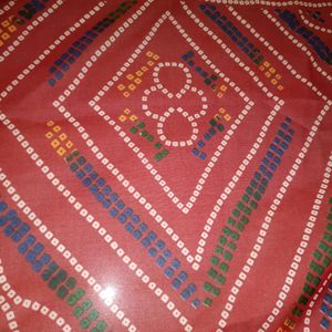 Hand Work Red Saree Karvachauth Special