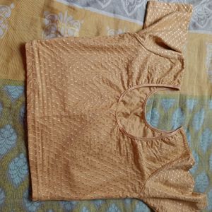 Golden Strechable Blouse For Women