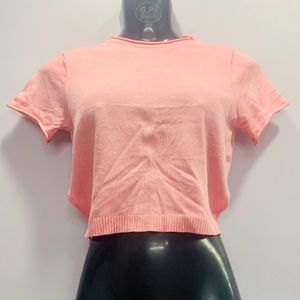 Back Knot Pink Crop Top