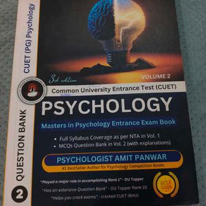 MA Entrance CUET PG psychology Guide Vol 1&2