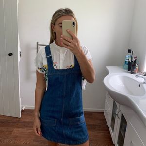 Denim Overall Mini Dress