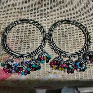 German Silver Jhumka Bangles