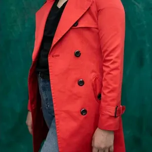 Bold Red Trench Coat