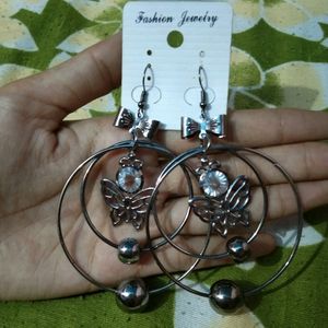 Platinum  Round Earring For Women & Girl