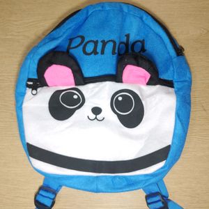 Kid's Panda Kindergarden Backpack Blue White