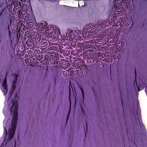 Together Sheer Purple Tunic