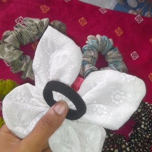 set of 6 hair scrunchies+freebie Butterfly