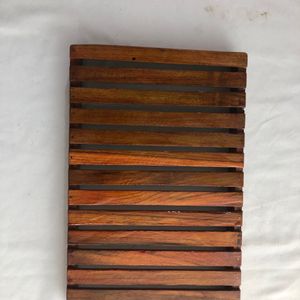 Brown Wooden Tray Set