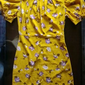 Tokyo Talkies Yellow Floral Sheath Dress