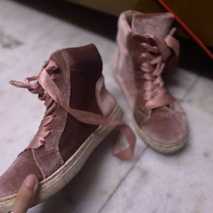 Velvet Peach Shoes