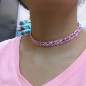 Pink Braided Choker