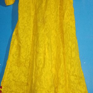 Yellow Cotton Kurti