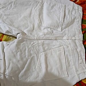 White Denim Shorts