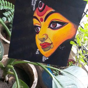 Handmade Painting Of Maa Durga The Goddess