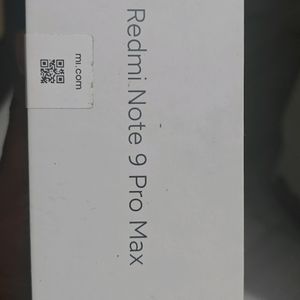 Redmi Note 9 Pro Max Box And Adaptor