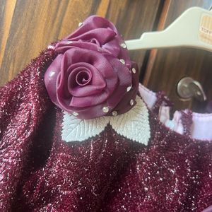 Embellished Purple Gown Fully Flared