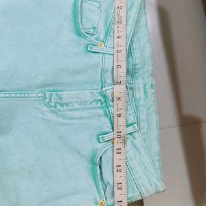 High Waist Sea Green(28) Jean