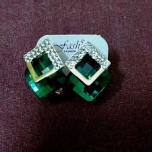 very new model green stone stud