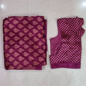 wine colour saree