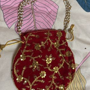 Red Potli Bag